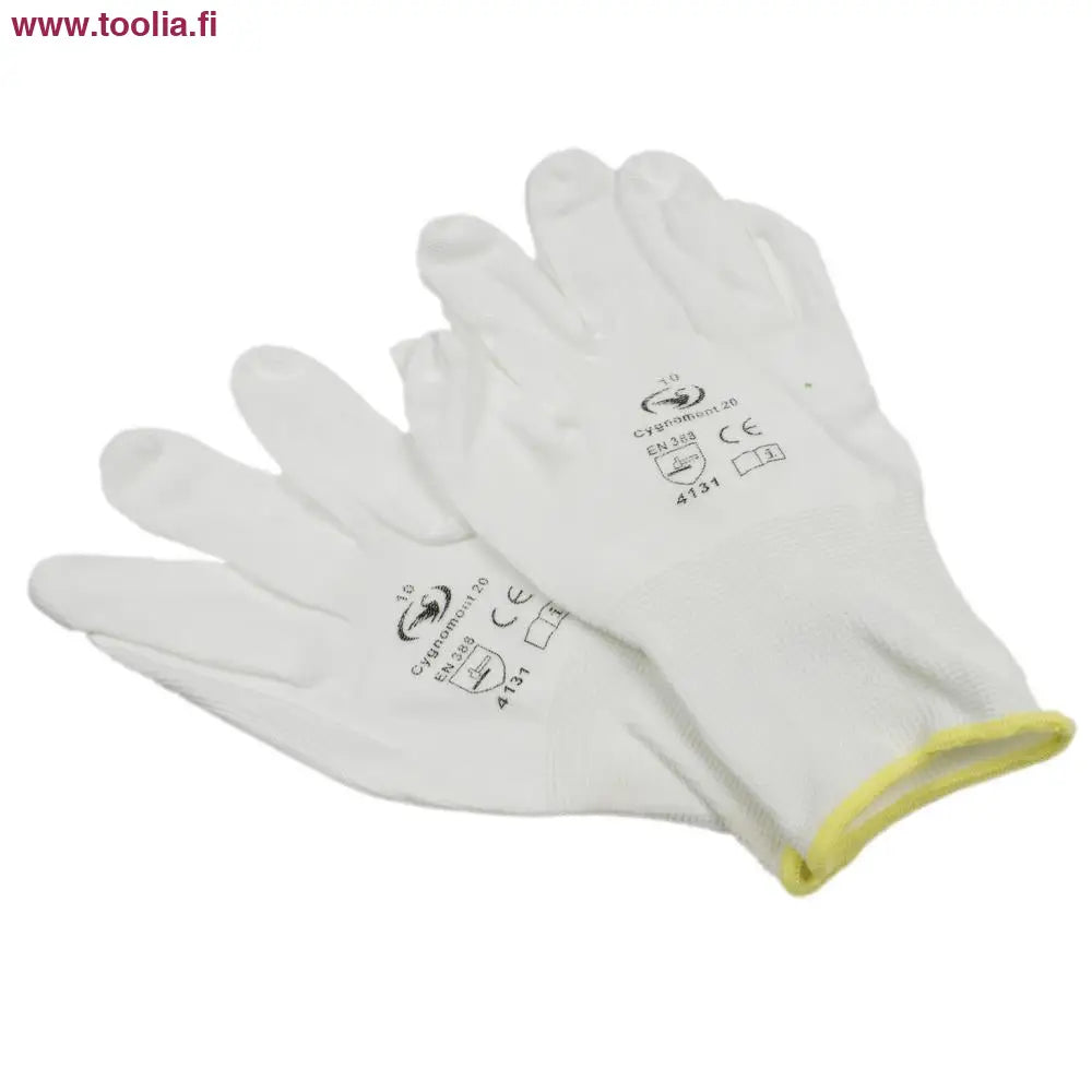 Cygnomont Maalarinkäsine nro. 10 valkoisella PU-pinnoitteella|||