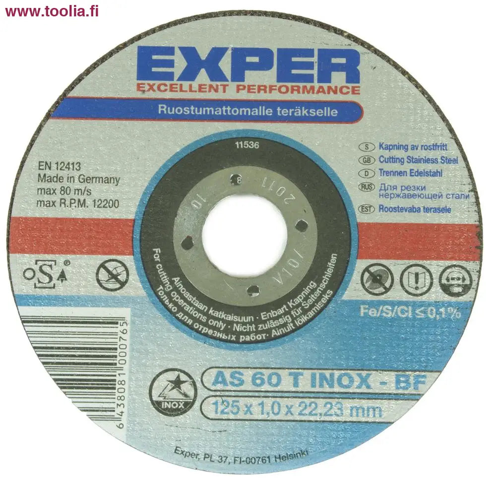 Katkaisulaikka Exper RST 125 x 1.0 mm