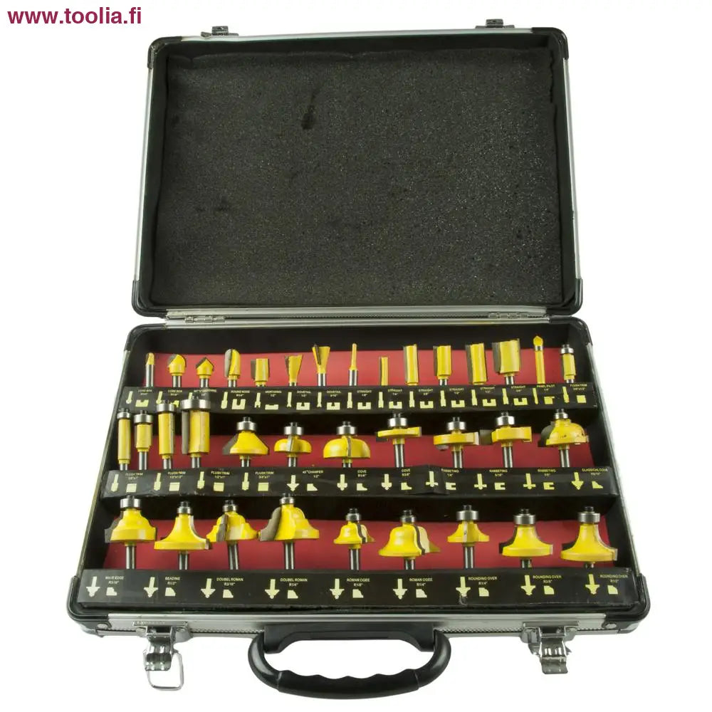 Procat Jyrsinteräsarja 35 osaa alumiinisalkku 8 mm istukka