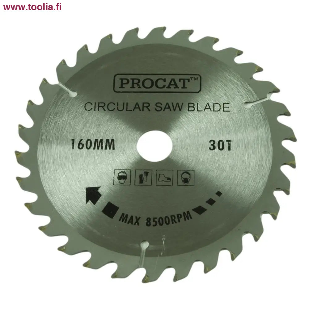 Pyörösahanterä Procat 160 x 30H keskiö 20 prikka 16 mm