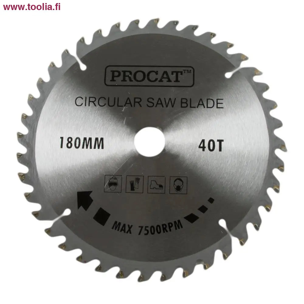 Pyörösahanterä Procat 180 x 40H keskiö 20 prikka 16 mm