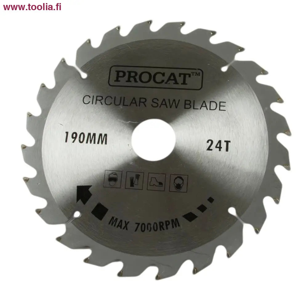 Pyörösahanterä Procat 190 x 24H keskiö 30 prikka 16 mm