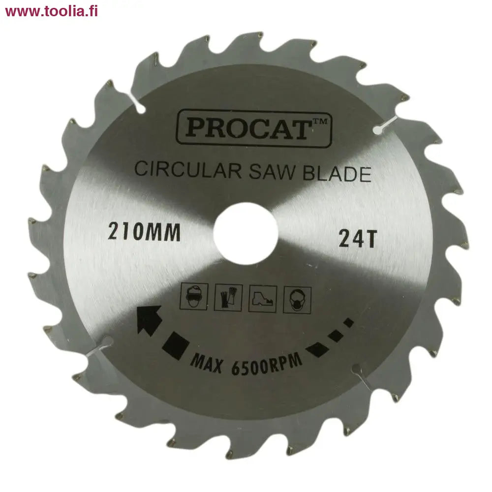 Pyörösahanterä Procat 210 x 24H keskiö 30 prikka 16 mm