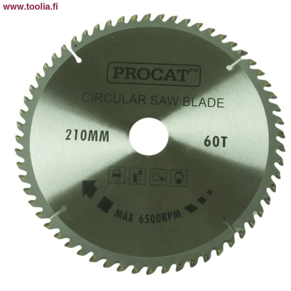 Pyörösahanterä Procat 210 x 60T keskiö 30mm