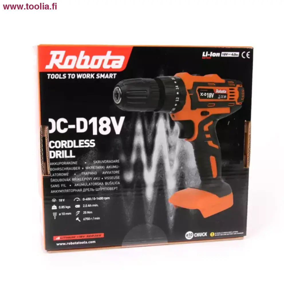 Robota akkuporakone DC-D 18V 10mm istukalla runko