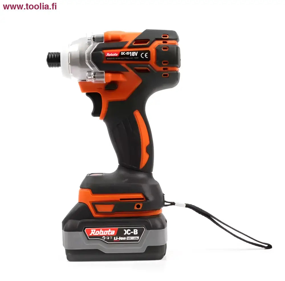 Robotan akkutyökalusarjan iskevä ruuvinväännin oranssi-musta DC-IS18V