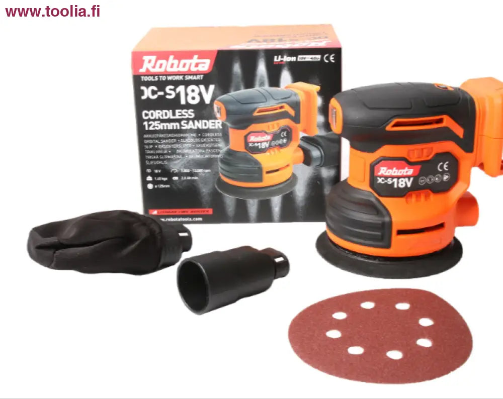 Robota DC-S18V akkuepäkeskohiomakone 125mm runko