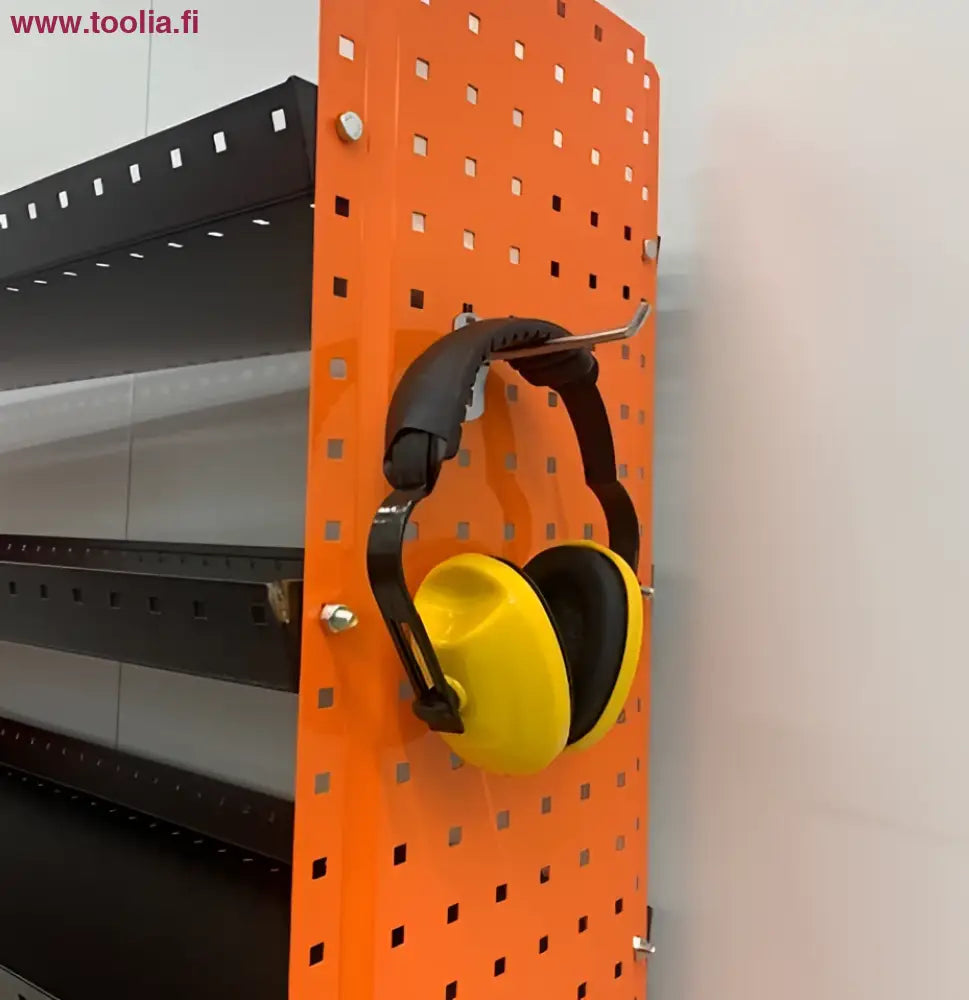 Kirkkaankeltaiset ja mustat teollisuuskorvansuojaimet oranssilla reikälevyllä, SH10 100mm 10kpl pussi