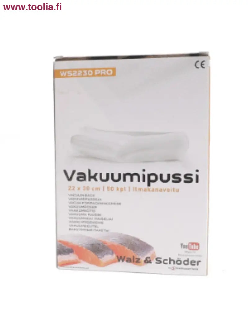 W + S Rasteroitu vakuumipussi 22 x 30cm 50kpl