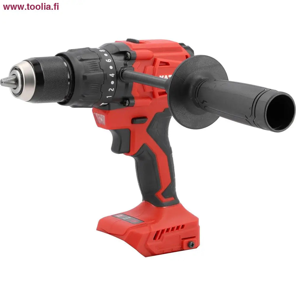 Yato Akkuiskuporakone 18V 120Nm hiiliharjaton moottori runko|Yato Akkuiskuporakone liipaisin|Yato Akkuiskuporakone kahva|Yato Akkuiskuporakone kärki|Yato Akkuiskuporakone takaa