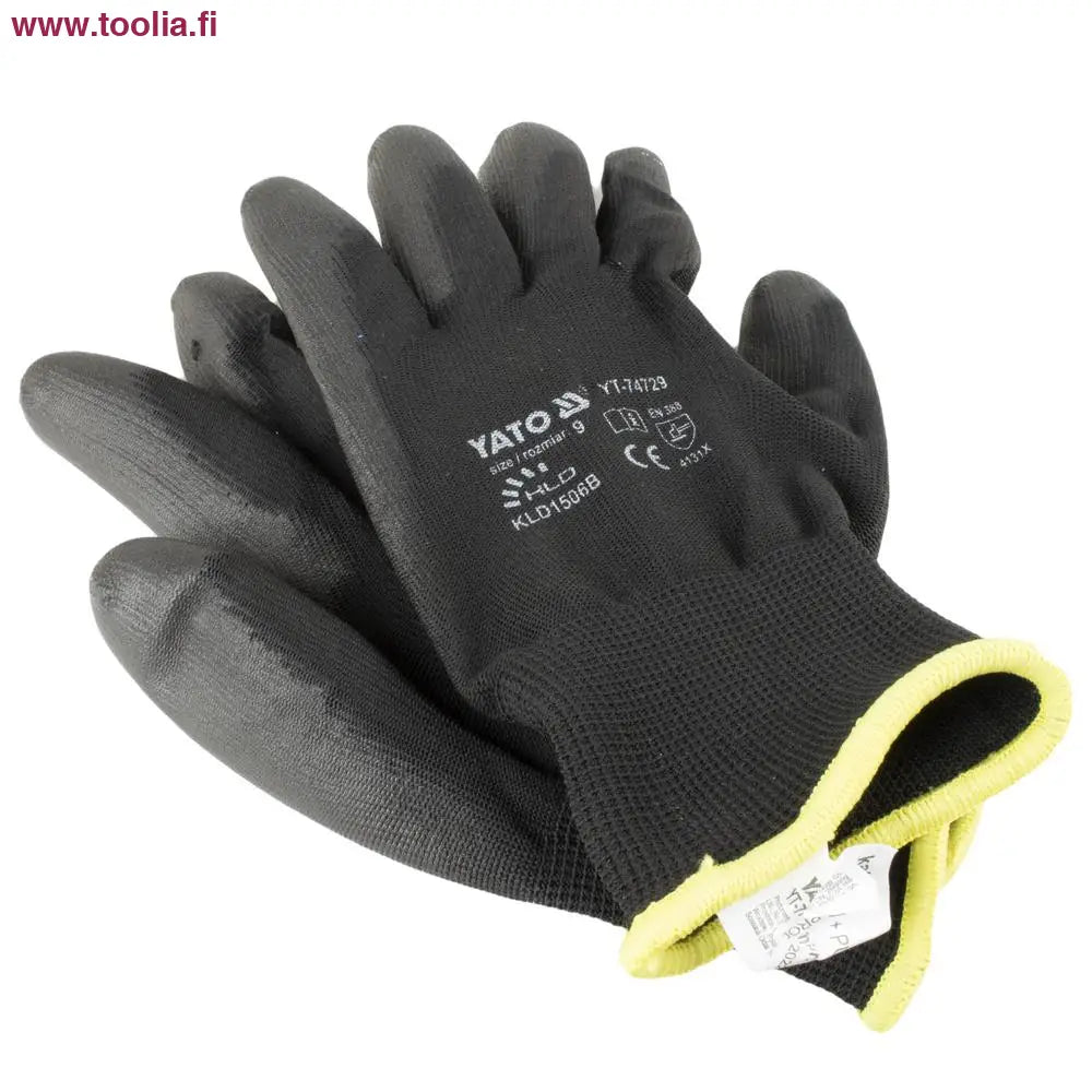 Yato Asentajankäsine nro. 9|nylon/pu|mustat