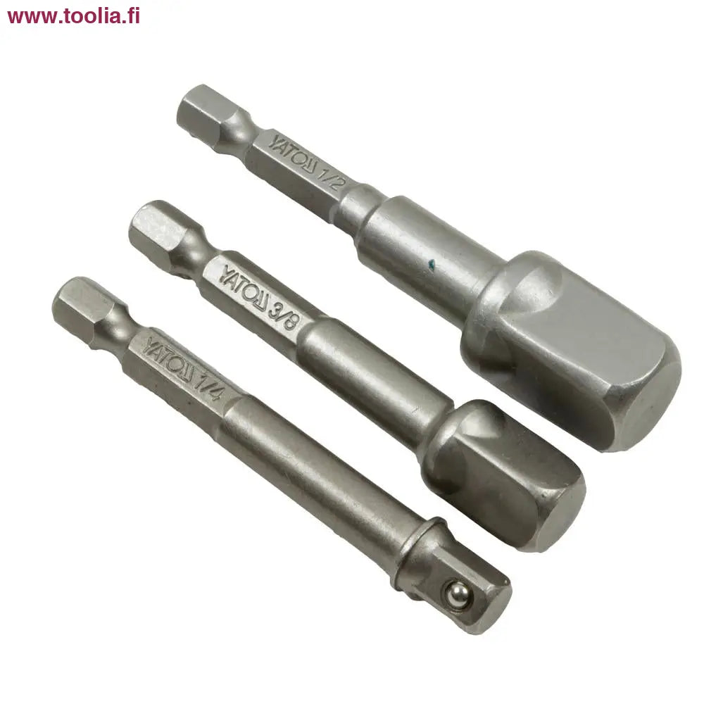 Yato Hylsyadapterisarja 3-osaa|3/8" ja 1/2" 75 mm|1/4"
