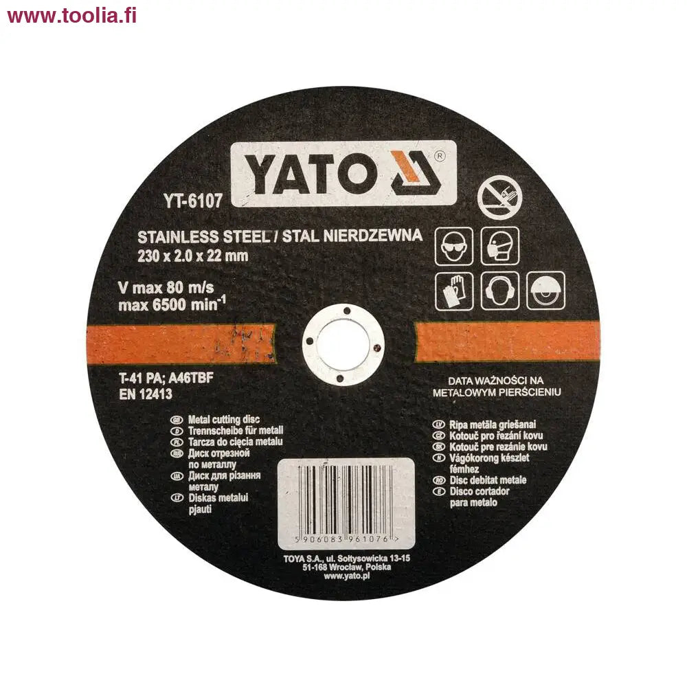 Yato Katkaisulaikka rosterille / metallille 230 x 1.9 mm 5 kpl