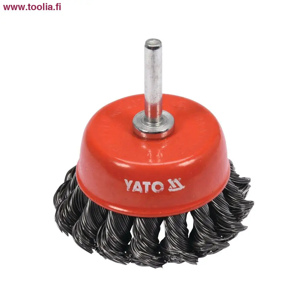 Yato Kuppiharja M6 65 mm RST punottu|Yato Kuppiharja M6 65 mm RST punottu myyntipakkaus|Yato Kuppiharja M6 65 mm RST punottu ylhäältä