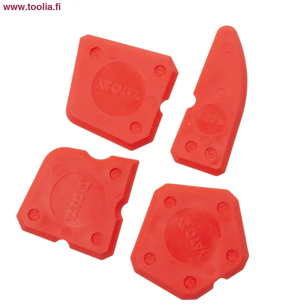 Yato Saumantasoitussarja 4-os|Yato Saumantasoitussarja myyntipakkauksessa|Yato Saumantasoitussarja kaakeleiden päällä