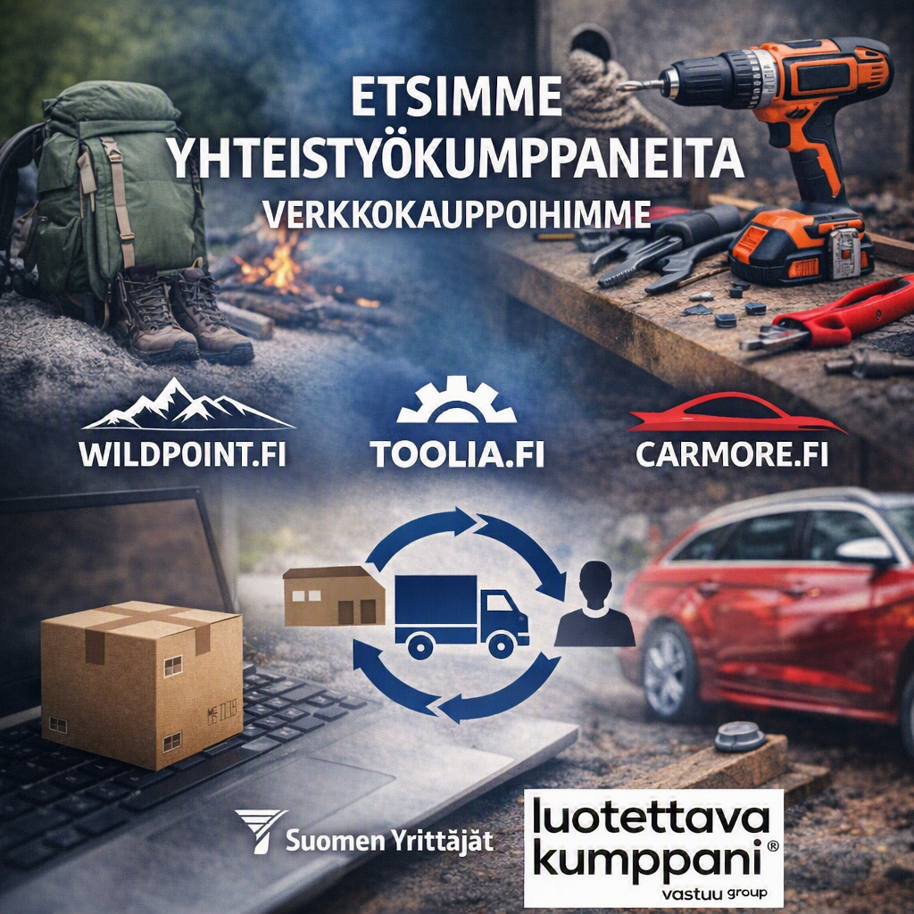 Etsimme yhteistyökumppaneita verkkokauppoihimme