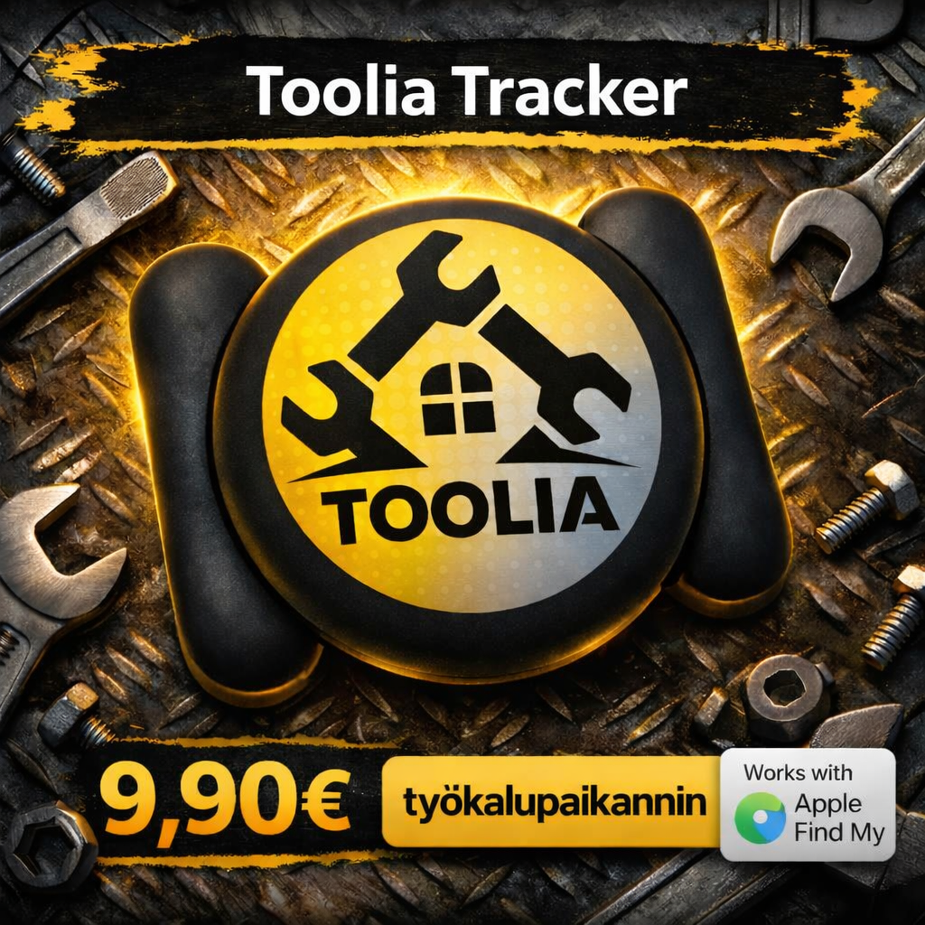 Toolia Tool Tracker – Paikannin työkaluille ja laitteille