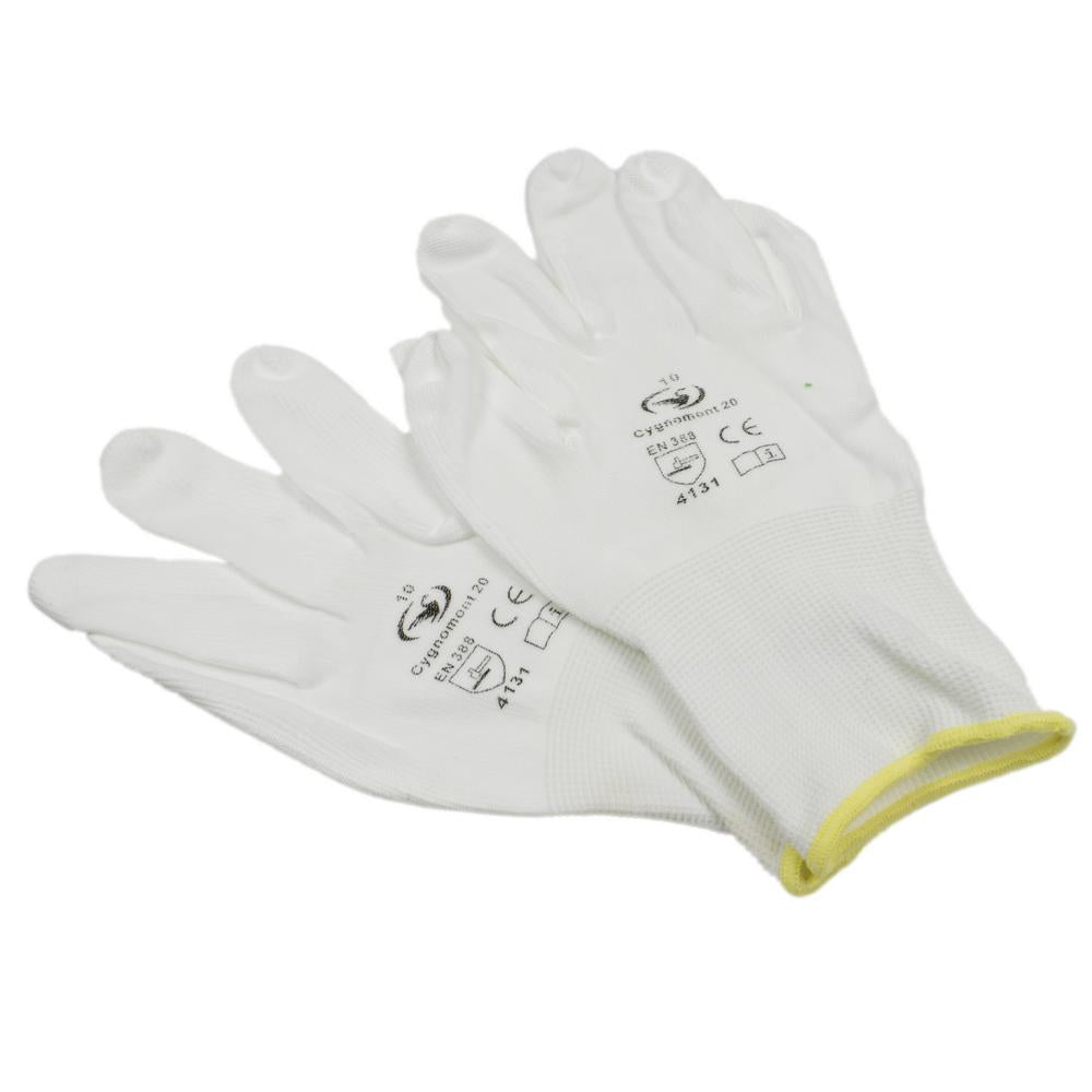 Cygnomont Maalarinkäsine nro. 10 valkoisella PU-pinnoitteella|||