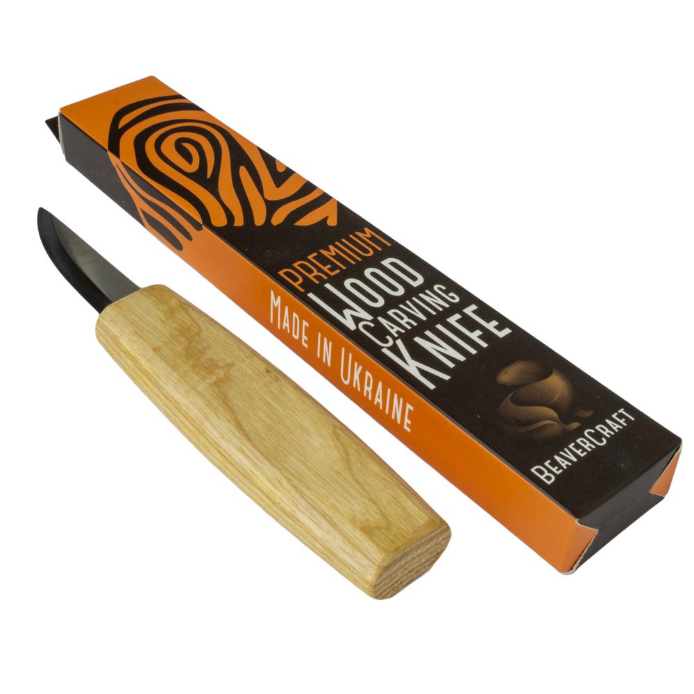 BeaverCraft vuolupuukko 60 mm|tamminen muotoiltu kahva|