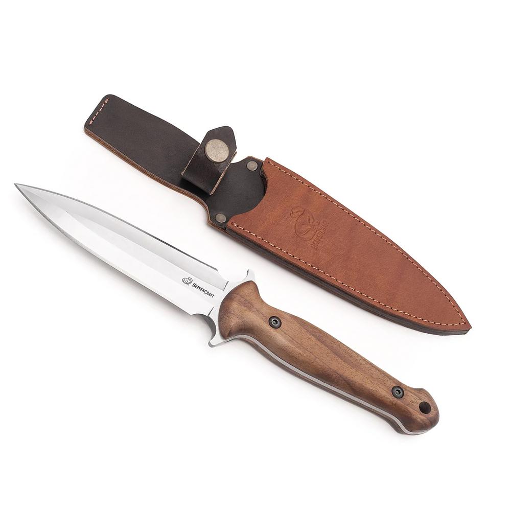 BeaverCraft Taktinen puukko TLK2 280 mm pähkinäpuu + tuppi|BeaverCraft Taktinen puukko TLK2 myyntipakkaus|BeaverCraft Taktinen puukko TLK2|BeaverCraft Taktinen puukko TLK2 terä|BeaverCraft Taktinen puukko TLK2 kahva|BeaverCraft Taktinen puukko TLK2 tupessa|BeaverCraft Taktinen puukko TLK2 kuvituskuva