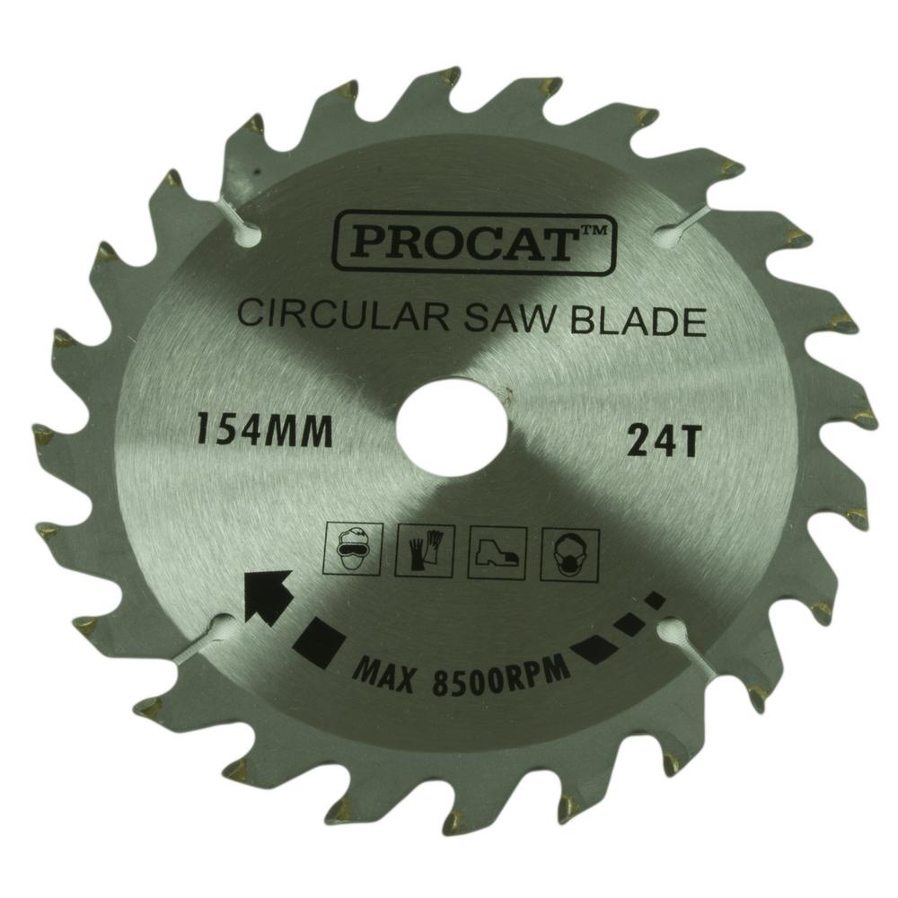 Pyörösahanterä Procat 154 x 24H  keskiö 20 mm prikat 16 ja 13 mm