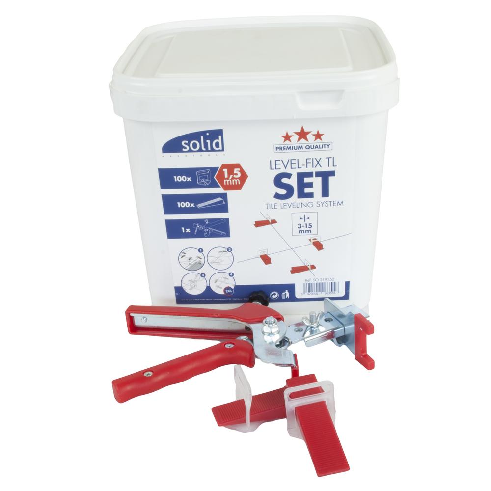 Laattojen tasausjärjestelmä 1.5 mm|kiilattava malli|