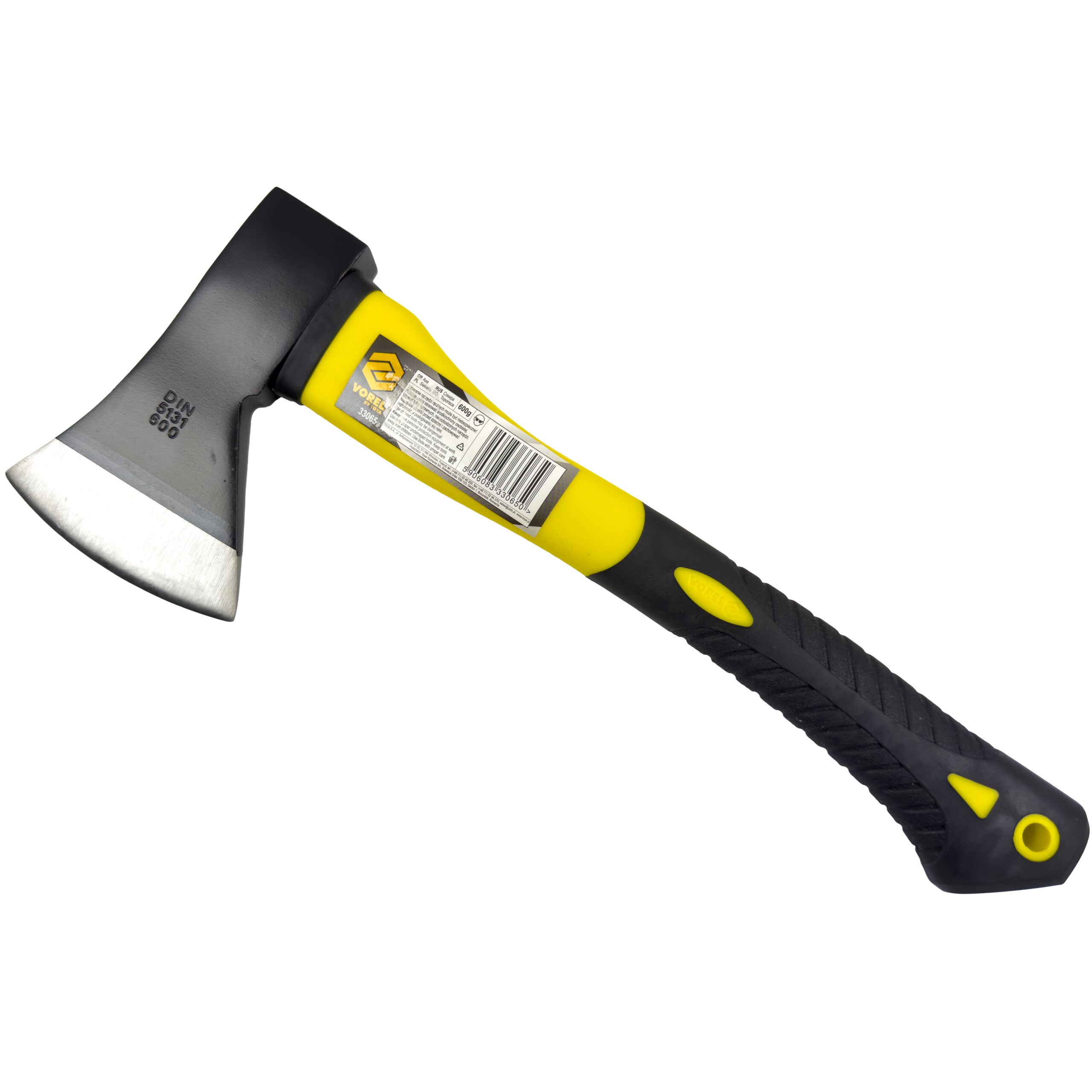 Vorel Kirves 600g lasikuituvarsi|Vorel Kirves 600g terä|Vorel Kirves 600g kahva|Vorel Kirves 600g myyntipakkaus