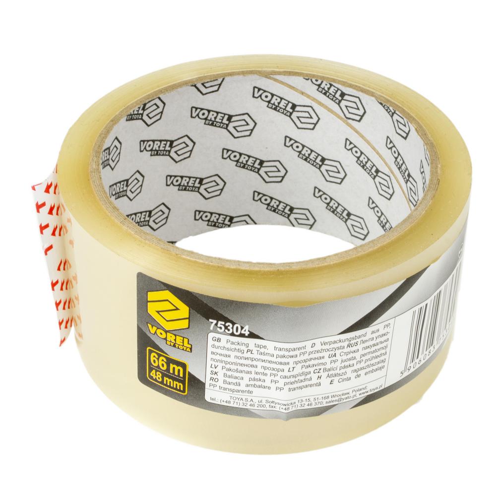 Vorel Pakkausteippi 48 mm / 66 m läpinäkyvä