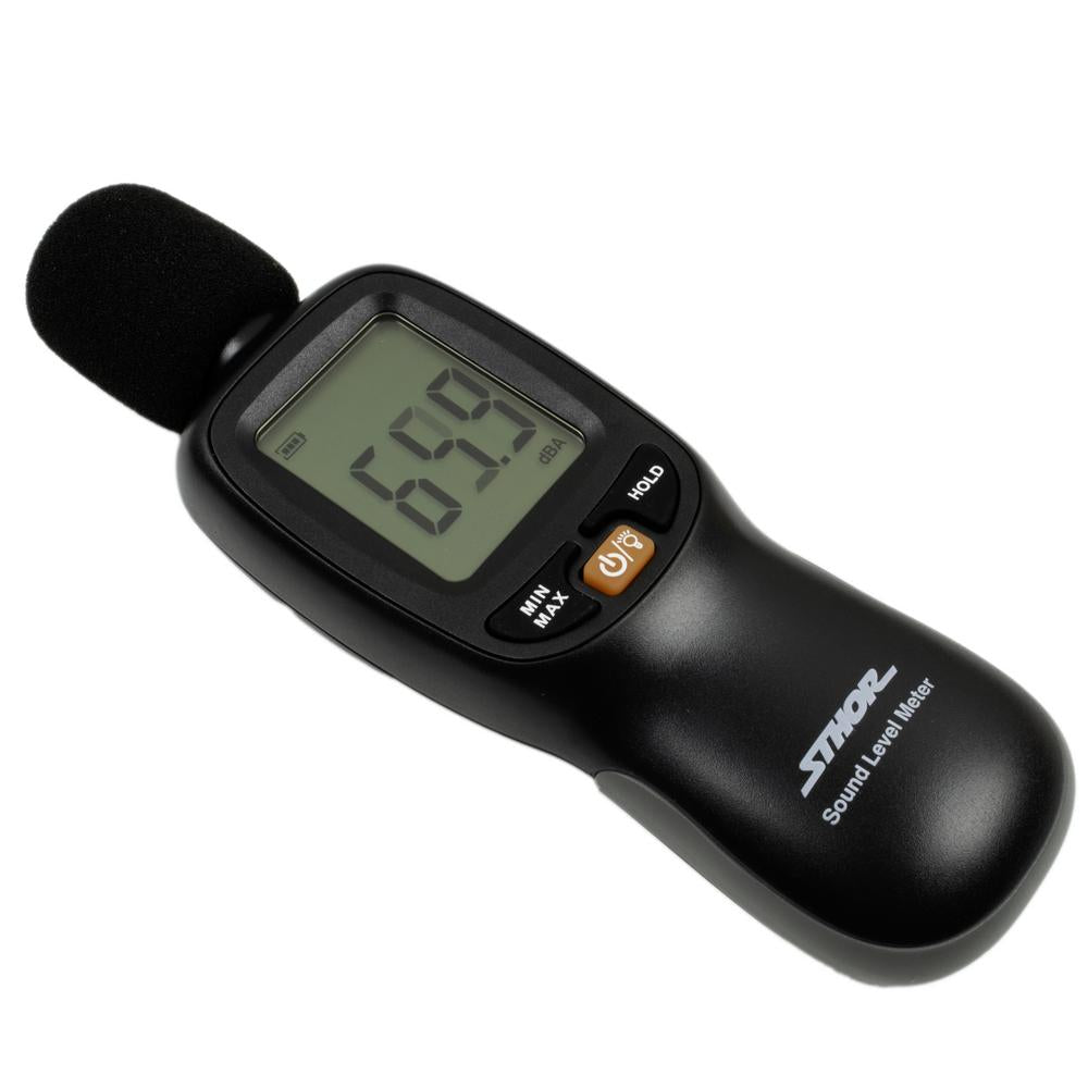 Sthor Desibelimittari 30-130 dBa kolmijalkakiinnityksellä||