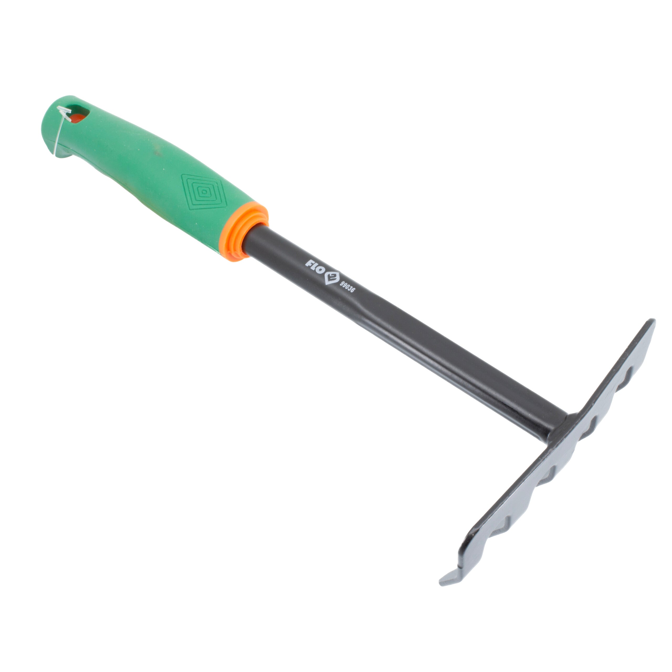 Flo Puutarhaharava 30 cm 5-piikkiä|Flo Puutarhaharava 30 cm kuvituskuva|Flo Puutarhaharava 30 cm myyntipakkaus|Flo Puutarhaharava 30 cm etuviistosta|Flo Puutarhaharava 30 cm yläpuolelta