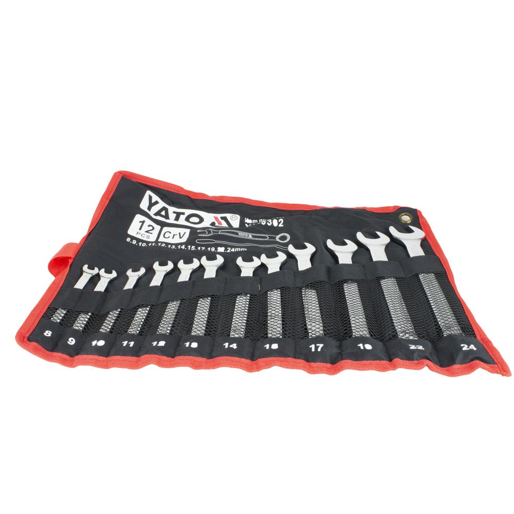 Yato Kiintolenkkisarja CrV 8-24 mm 12-osaa|DIN3113|||