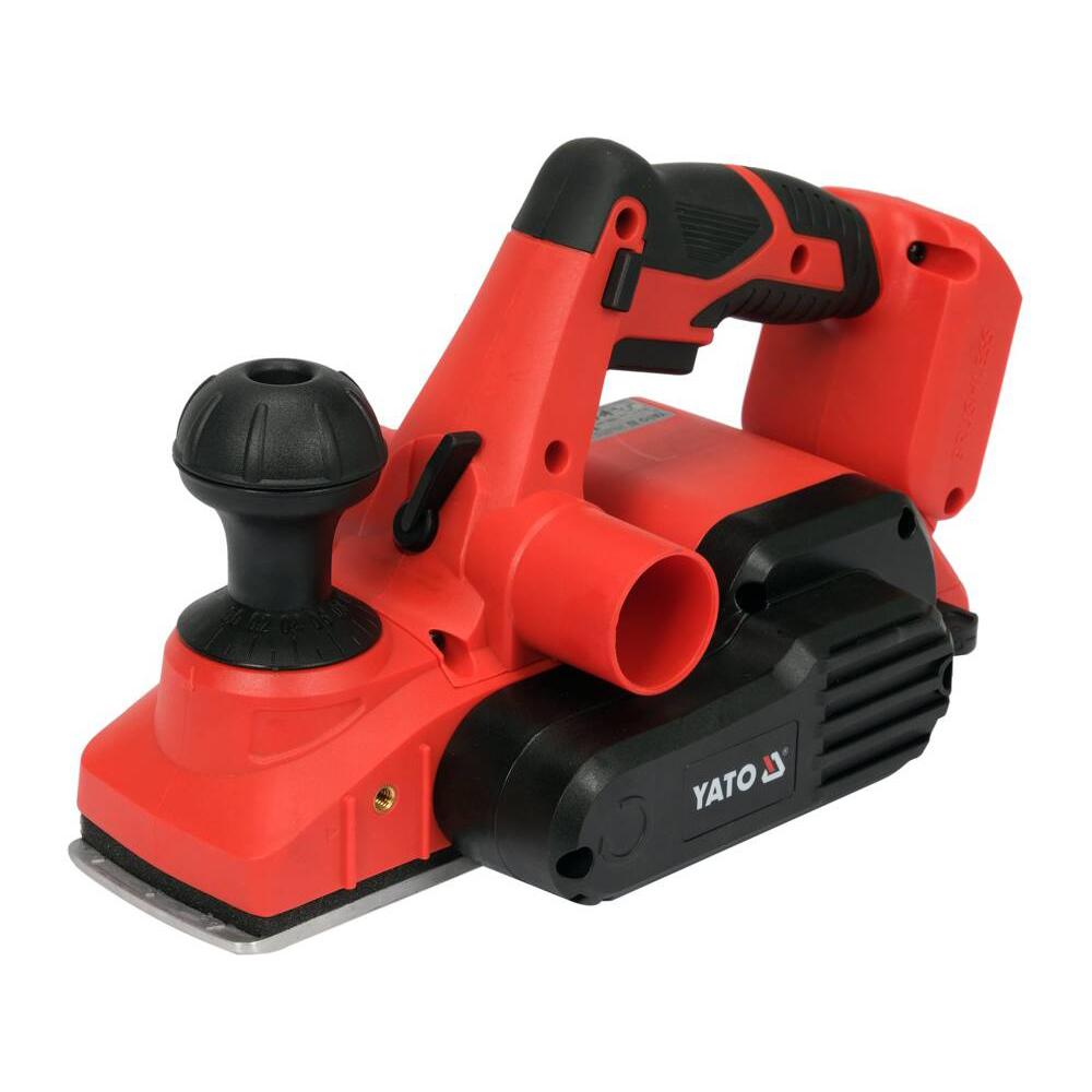 Yato Akkuhöylä 18V 82 mm runko|Yato Akkuhöylä sivulta|Yato Akkuhöylä sivulta|Yato Akkuhöylä ohjurilla|Yato Akkuhöylä|Yato Akkuhöylä