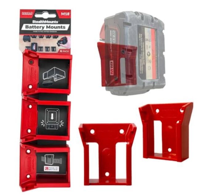 StealthMounts akunpidike Milwaukee M18 6kpl