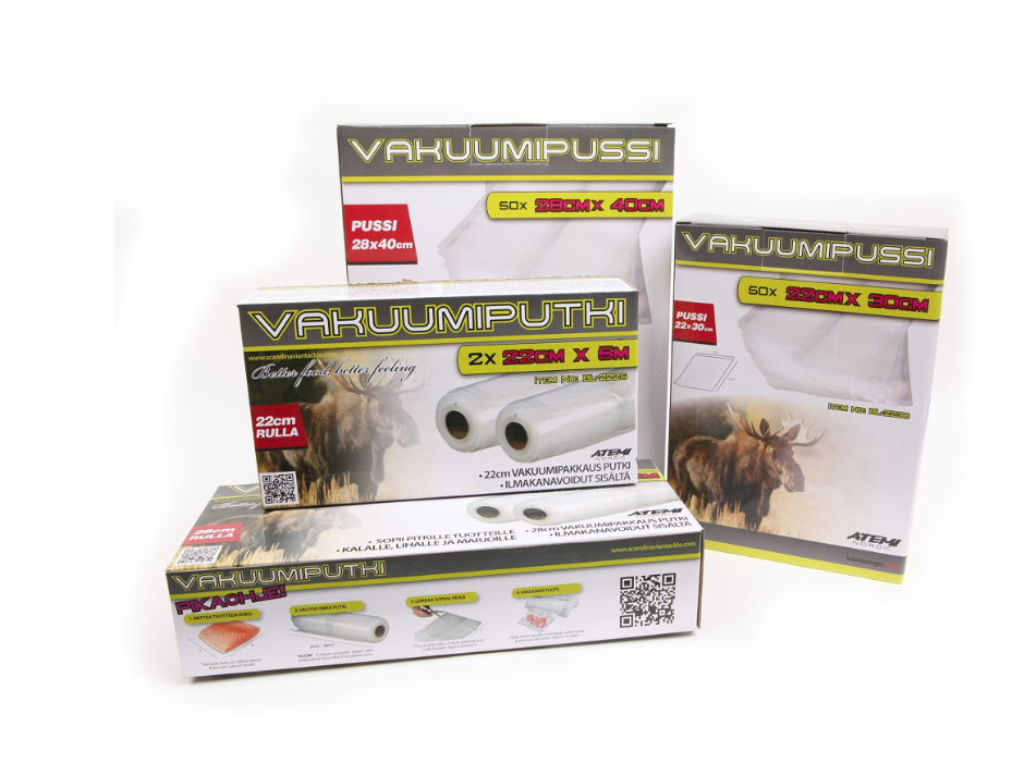 Atemi Nordic Rasteroitu Vakuumipussi 28 x 40cm 50kpl