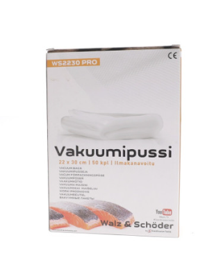W+S Rasteroitu vakuumipussi 22 x 30cm 50kpl