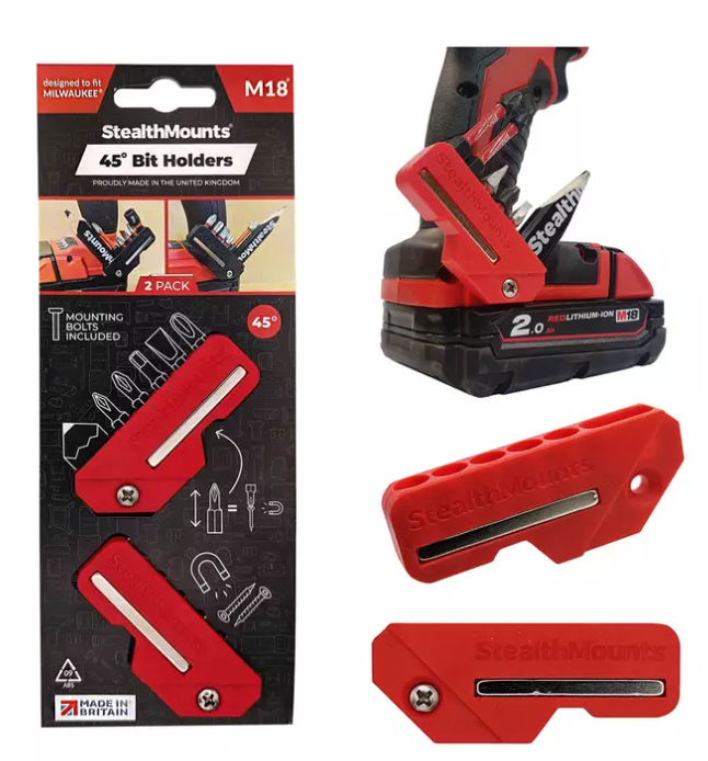StealthMounts Red 45 magneettipidike kärjille MILWAUKEE M18 2kpl