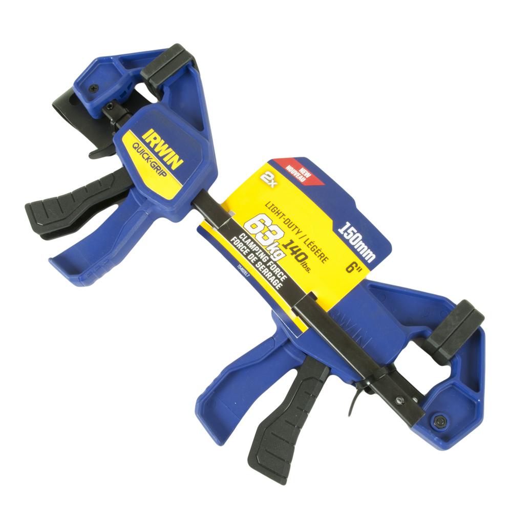 Irwin Pikapuristimet Quick-Grip  Light-Duty 63 kg 2 kpl / paketti|Pikapuristin Irwin Light-Duty    Quick-Grip 300 mm 2 kpl / pkt|Pikapuristin Irwin Light-Duty    Quick-Grip 150 mm 2 kpl / pkt