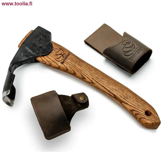 BeaverCraft Kourukirves 395 mm|||nahkatuppi + vyökotelo||