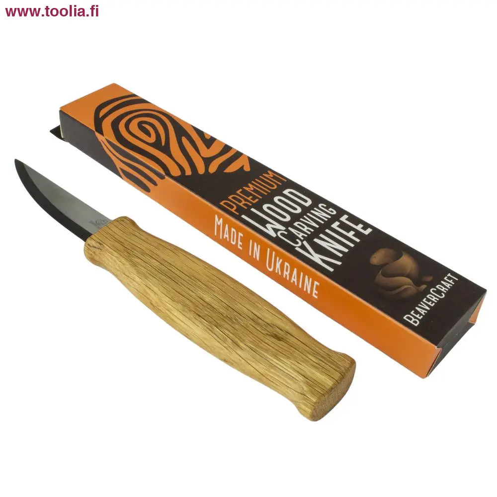 BeaverCraft Vuolupuukko 80 mm|tamminen muotoiltu kahva|||