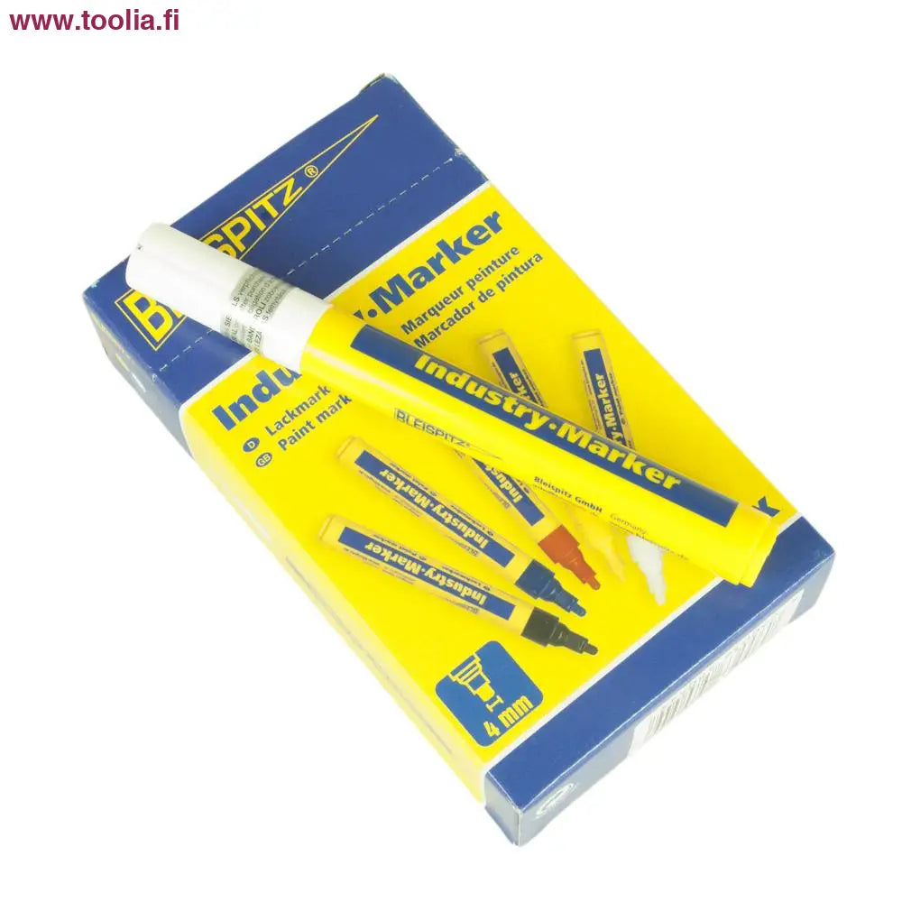 Bleispitz Maalitussi teollisuuteen|Bleispitz Maalitussi keltainen   4 mm 1 kpl / paketti|Bleispitz Maalitussi valkoinen   4 mm 1 kpl / pkt|Bleispitz Maalitussi punainen    4 mm 10 kpl / pkt
