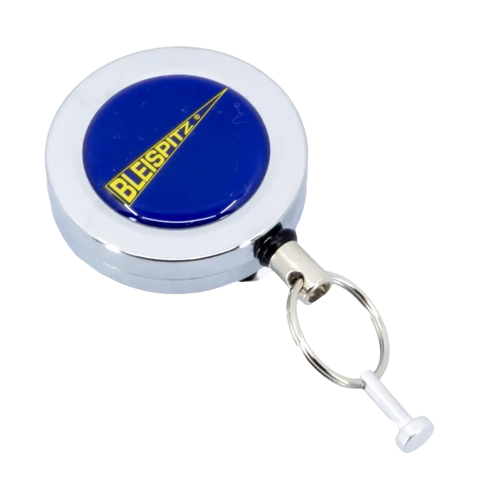 Bleispitz työkalukela 120 cm hopea ja sininen väriltään, kiiltävä pinta, keltainen bleispitz logo auttaa pitämään kevyiden työkalujen turvallisena