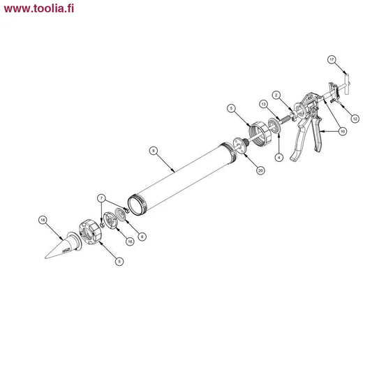 Cox Varaosa massapistooliin|Massapistoolin kiristysrengas    No. 158187 / 2C1801|Massapistoolin männän tiiviste   sininen No. 158357 / 2P1021|Massapistoolin tiivisteen vastakappale No. 158601 / 3P1006|Massapistoolin suuttimen tiivistysrengas No. 2S2008|Massapistoolin rungon mutteri    kuusikulma No. 7XB036