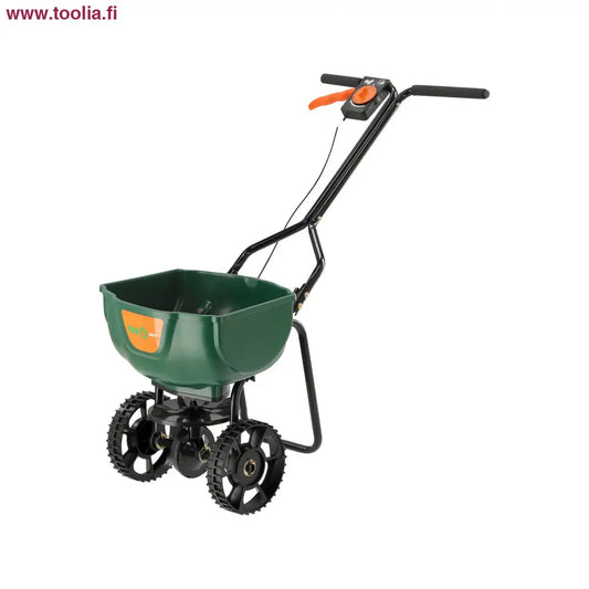 Flo Hiekoituskärry 15L|Flo Hiekoituskärry 15L osat kokoamattomana|Flo Hiekoituskärry 15L myyntipakkaus|Flo Hiekoituskärry 15L|Flo Hiekoituskärry 15L edestä|Flo Hiekoituskärry 15L takaa|Flo Hiekoituskärry 15L sivusta|Flo Hiekoituskärry 15L renkaat ja levitin|Flo Hiekoituskärry 15L säiliö ylhäälyä|Flo Hiekoituskärry 15L kahva