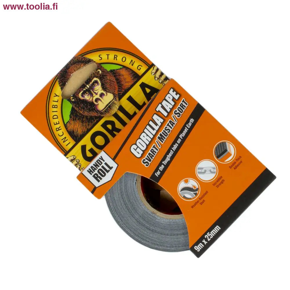 Gorilla teippi 25 mm x 9 m travel|