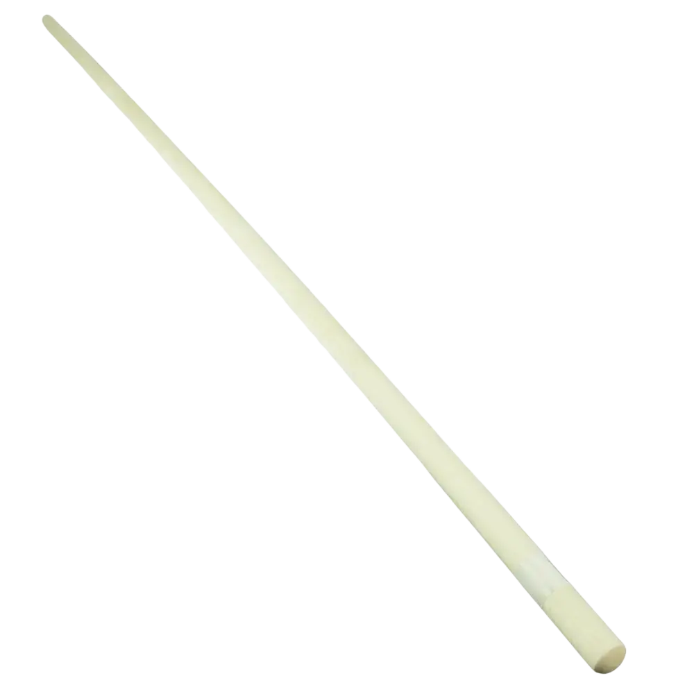 Cream-colored pyöristetyillä päillä harjanvarsi 140 cm 24 mm viistetty pää ja tasainen pinta