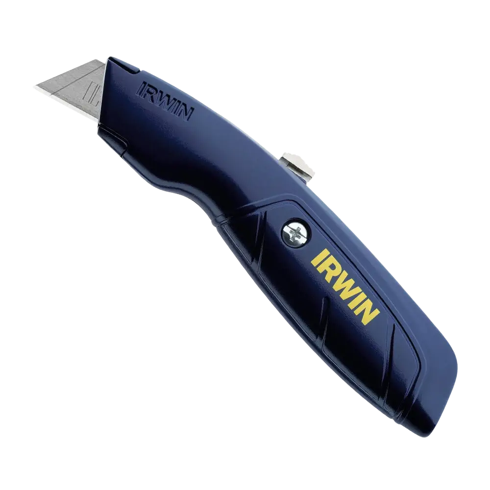 Irwin mattopuukko professional sisäänvedettävä utility knife sininen muovikahva metalliterä keltainen logo