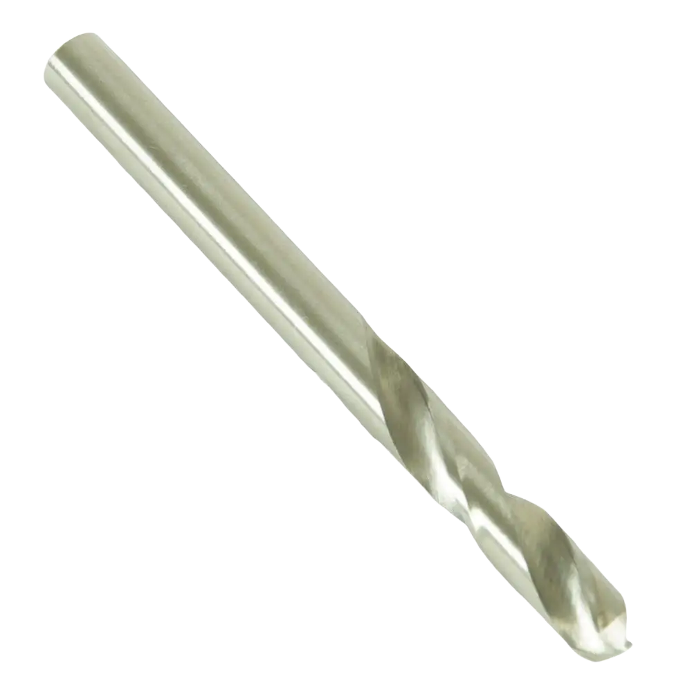 A sleek metallic istukanpora procat 1/4 x 102 mm drill bit with a polished silver finish and sharp spiraled flutes