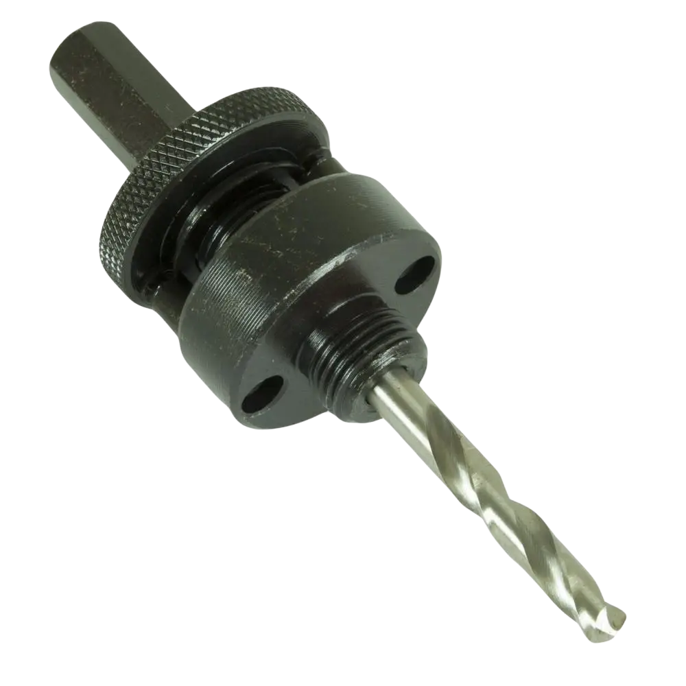Istukka procat 32 210 mm reikäsahojen musta metallinen pidin hopean värisellä kierremäisellä poranterällä