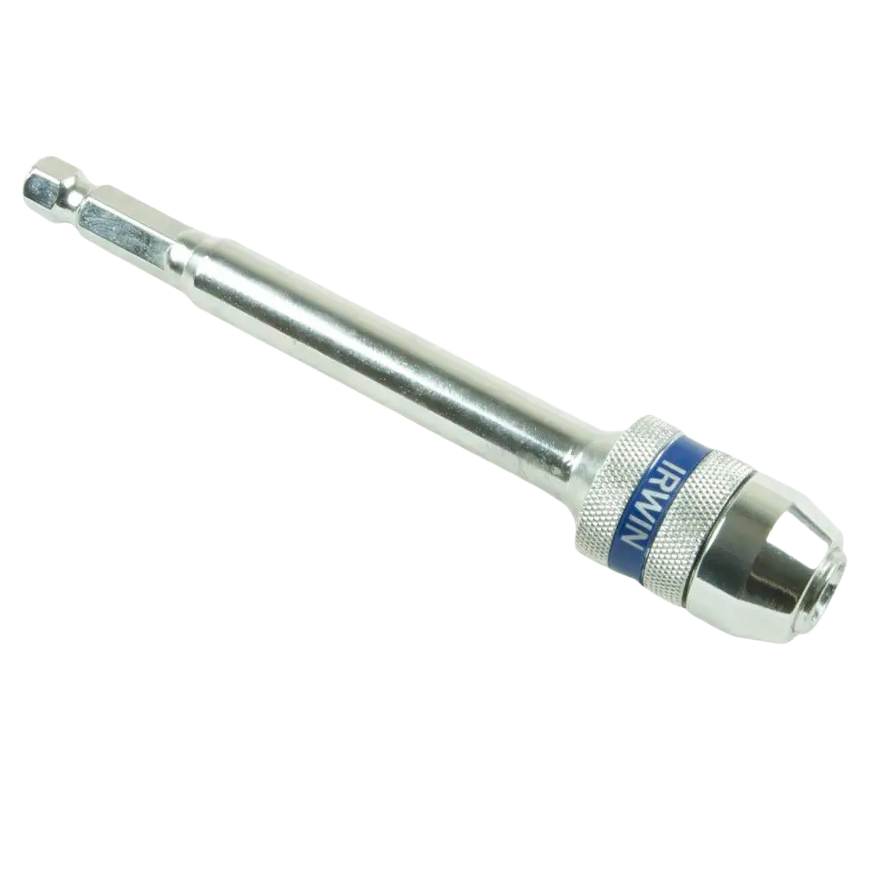 Silver irwin 140 mm jatkovarsi irwin pallopitimellä varustettu porakoneen avain sinisellä nauhalla ja teksturoidulla otteella
