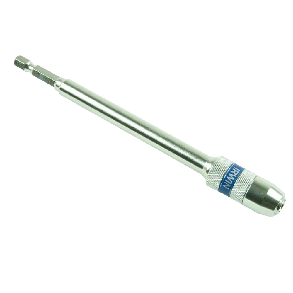 Silver irwin jatkovarsi irwin 150 mm 1/4 lock-n-load quick-change teräksinen porakammen avain sinisellä groovella